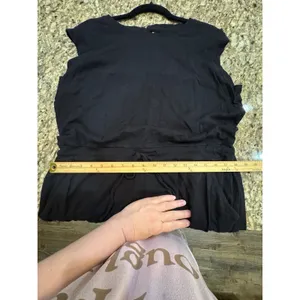 Pact Black‎ Organic Cotton All Day Easy Boho Resort Overall Jumpsuit Size Large thumbnail 7