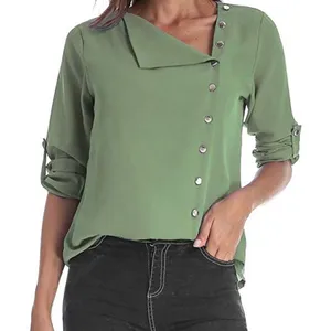 Chiffon Blouse Green Size M thumbnail 1