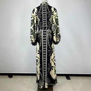 NWOT Farm Rio Mystic Scarf Floral Long Sleeve V Neck Maxi Dress Size XS thumbnail 6