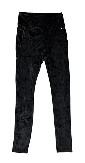 Fabletics Pants High Waist Crushed Velvet Velour Crossover Leggings Medium thumbnail 1