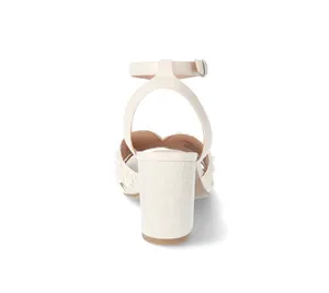 Pearl Block Heels White Size 11 thumbnail 5