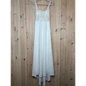 NWT Lulus Positively Romantic White Sheer Mesh Embroidered Maxi Dress Bridal S thumbnail 3