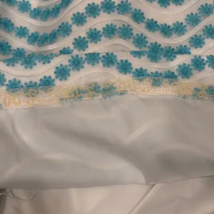 Lilly Pulitzer Leavens Top Notch Strapless Dress‎ Blue White Floral Embroidery 4 thumbnail 8