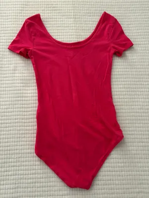 H&M Hot Pink Short-Sleeve One-Piece Bodysuit Size XS thumbnail 2