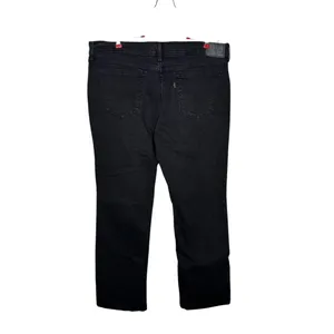 Levi's 505 Women's Jeans Straight Leg Cropped‎ Boyfriend Mom Denim Black Sz. 32 thumbnail 6