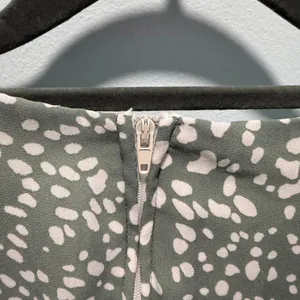 Emerald Sundae Mini Dress Sage Green 9 Boho Dalmatian‎ Print Casual Summer thumbnail 5