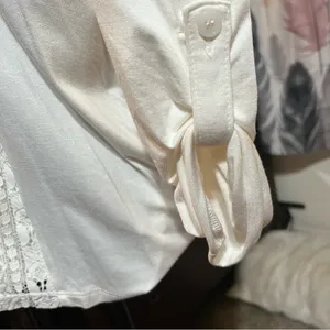 RXB White Marshmallow Long Sleeve Top Blouse - Large thumbnail 4