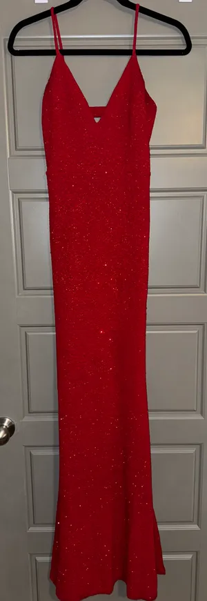 Red Sparkly Formal Dress thumbnail 2