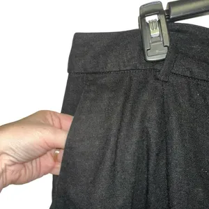 Old Navy Taylor Wide Leg‎ Linen Blend Trousers Black High Rise Relaxed Large thumbnail 2