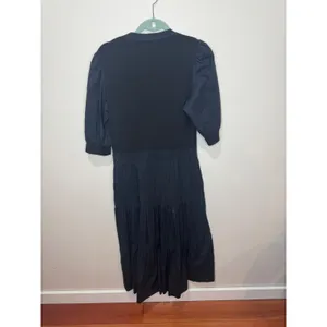 Veronica Beard Davenport Black Tiered Maxi Dress Sz M thumbnail 3
