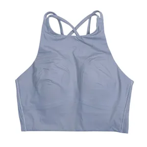 Lululemon Like a Cloud High Neck Longline Sports Bra Size 4 Gray Yoga Workout thumbnail 2