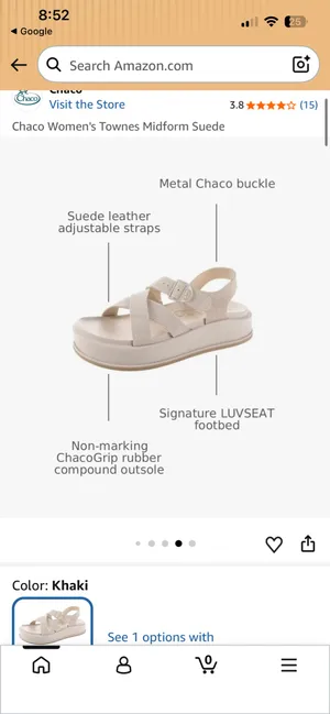 Chacos NWOT Women's Townes Midform Suede Sandals thumbnail 8
