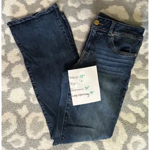 American Eagle Kick Boot Jeans Womens 12 Medium Wash Denim Bootcut‎ Stretch thumbnail 5