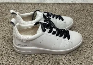 Vintage Havana Grant Silver Glitter White Leather Sneakers 6 thumbnail 1