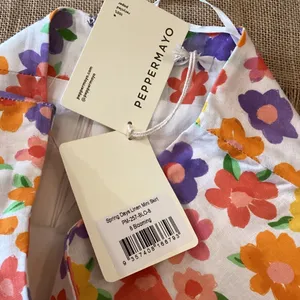 Peppermayo Spring Days Linen Mini Skirt Size‎ 4 NWT Blooming Floral Lined thumbnail 3