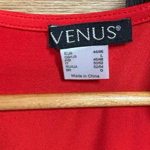 Venus Red Draped Front‎ Dress Size Large thumbnail 5