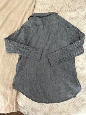 7 For All Mankind Black and White Check Button-Down Shirt thumbnail 4