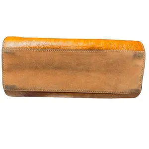 Kate Landry Crocodile Embossed Leather Satchel thumbnail 6