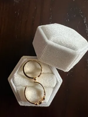 10k Gold Plated (2) in a Set Toe Rings NWT thumbnail 3
