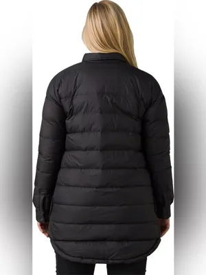Prana Global Thistle Down Filled Black Long Coat XS thumbnail 5