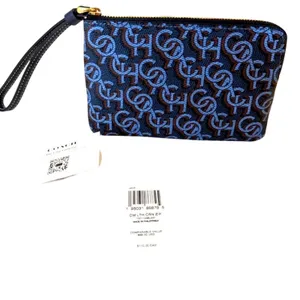 COACH Canvas & Leather Corner Zip Wristlet Small Wallet Clutch CF548 New w/ Tag thumbnail 4