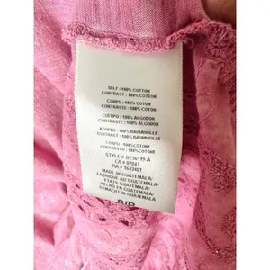 Eri + Ali Anthropologie Pink Eyelet Lace Back‎ Tank Top Small Cotton V-Neck Boho thumbnail 11