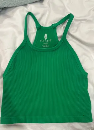 Free people movement green tank top racer back thumbnail 1