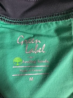 healing hands Teal Drawstring Utility Joggers with Black Waistband thumbnail 6
