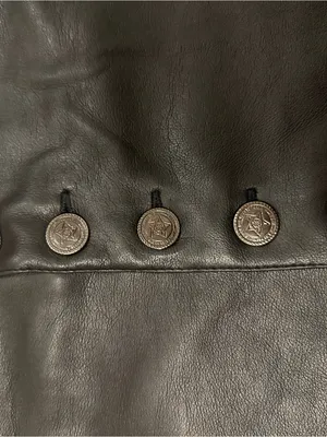 Black Faux Leather Button-Front Mini Skirt thumbnail 3