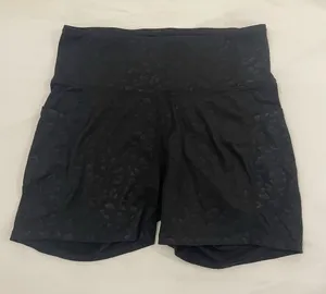 Black Animal Print Women's Biker Shorts‎ size Medium thumbnail 1