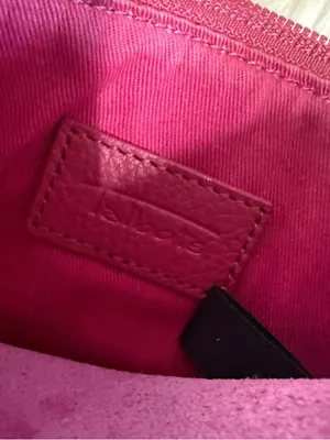 Talbots Pink Leather Crossbody Bag Gold Hardware Compact Purse thumbnail 2