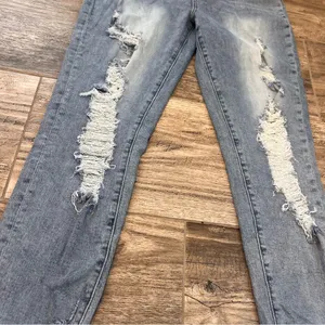 Risen Los Angeles Jeans Size 15/32 Blue Denim High Rise Distressed Jeans #247 thumbnail 9