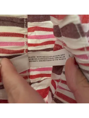Auden NWT Women's Pink Striped Flannel Sleep Pants Size S thumbnail 6