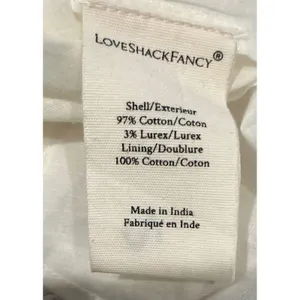 Love Shack Fancy Shanely Mini Dress Positano Blue Floral Smocked‎ Cotton S thumbnail 8