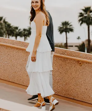 Lulus White Tiered Maxi Dress thumbnail 4