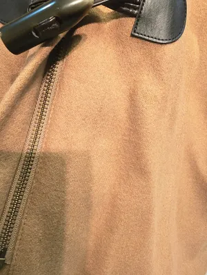 {6} Anthropologie Elevenses Removable Faux Fur Toggle Peacoat In Camel thumbnail 6
