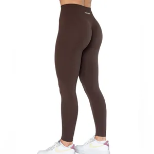AURLOA Dream Seamless Leggings In Java Coffee Brown Size L thumbnail 3