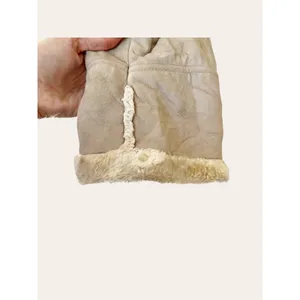 Vintage Beige Faux Suede Coat Size L thumbnail 6