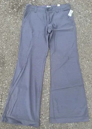Y2K‎ Maurices Women's Grey Dress Pant Trousers Flare Leg Polished SZ 11/ 12 NWT thumbnail 1