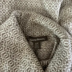 TOMMY BAHAMA Wool Blend Cowl Neck Sweater‎ Coastal Geometric Raglan Knit Small thumbnail 10