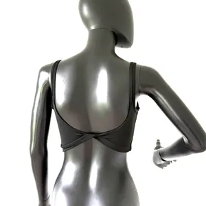 Gym Top Bustier Tank Top Blouse Cover Up Tee Straps Sport Tee Slim Fit Crop Top thumbnail 4