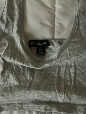Pretty little thing gray halter bralette top thumbnail 2