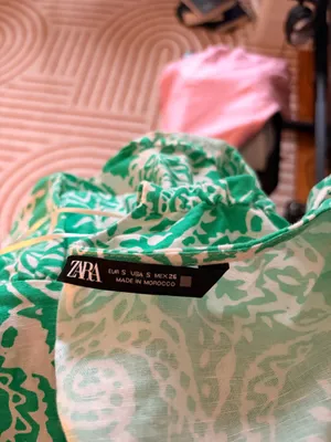 Zara Green and White Dress thumbnail 3