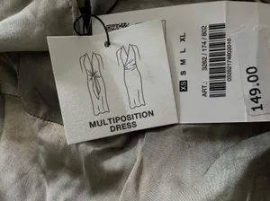 ZARA Dress maxi multiposition satin effect wedding party coctail thumbnail 12
