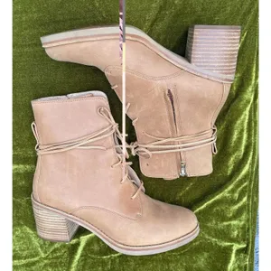 Ugg Oriana Boots Chestnut/Tan Sz 8.5 Side Zip Lace Up Western Prairie Fall thumbnail 15