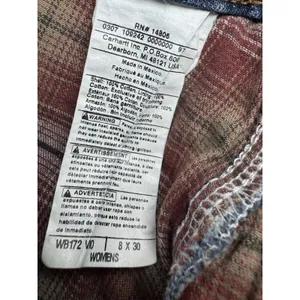 Carhartt Flannel Lined Straight Leg Jeans Womens Size 8X 30 Blue Denim thumbnail 10