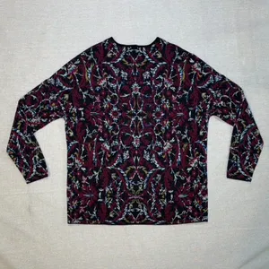 J. Jill | Jacquard Tapestry Relaxed Pullover Sweater | Medium Red thumbnail 5