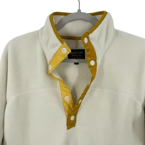 Burton Anouk Fleece Pullover Cream Mustard Yellow Snap Neck Jacket Gorpcore‎ Ski thumbnail 8