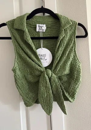 Green Princess Polly crop top thumbnail 1