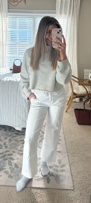 Loft white linen trousers  thumbnail 1